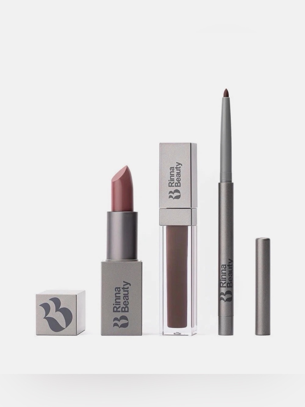 Lisa Rinna Beauty The Sasha Lip Kit 3 Pc Set Lipstick Lip Gloss Lip Liner New